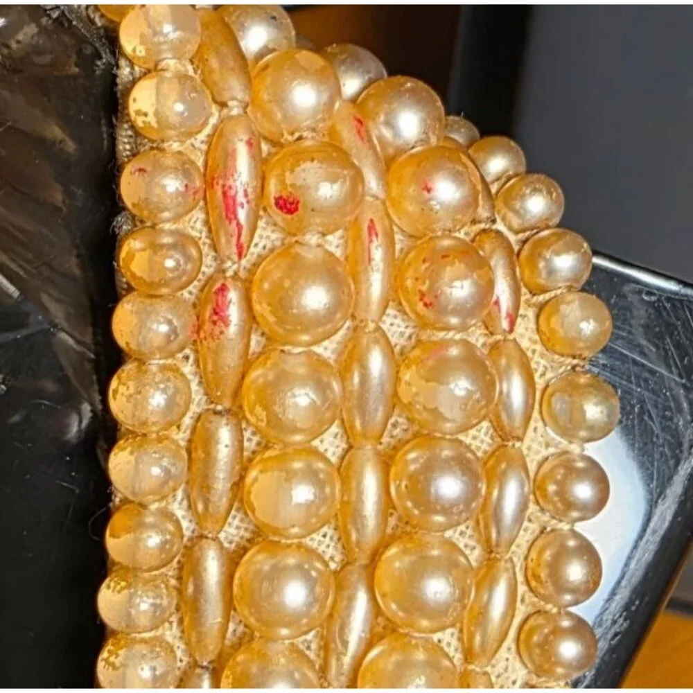 Vintage Necklace Pearl‎ Beaded Collar With Clasps1